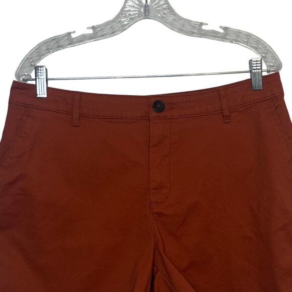 Amazon Essentials Shorts Womens Size 14 Brick Red New - Picture 3 of 8